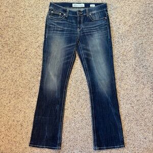 BKE Women's Boot Cut Jeans - Deep Indigo